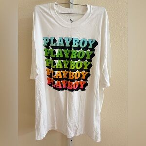 NWOT - Playboy Colorful Graphic Tee - Size 2XL